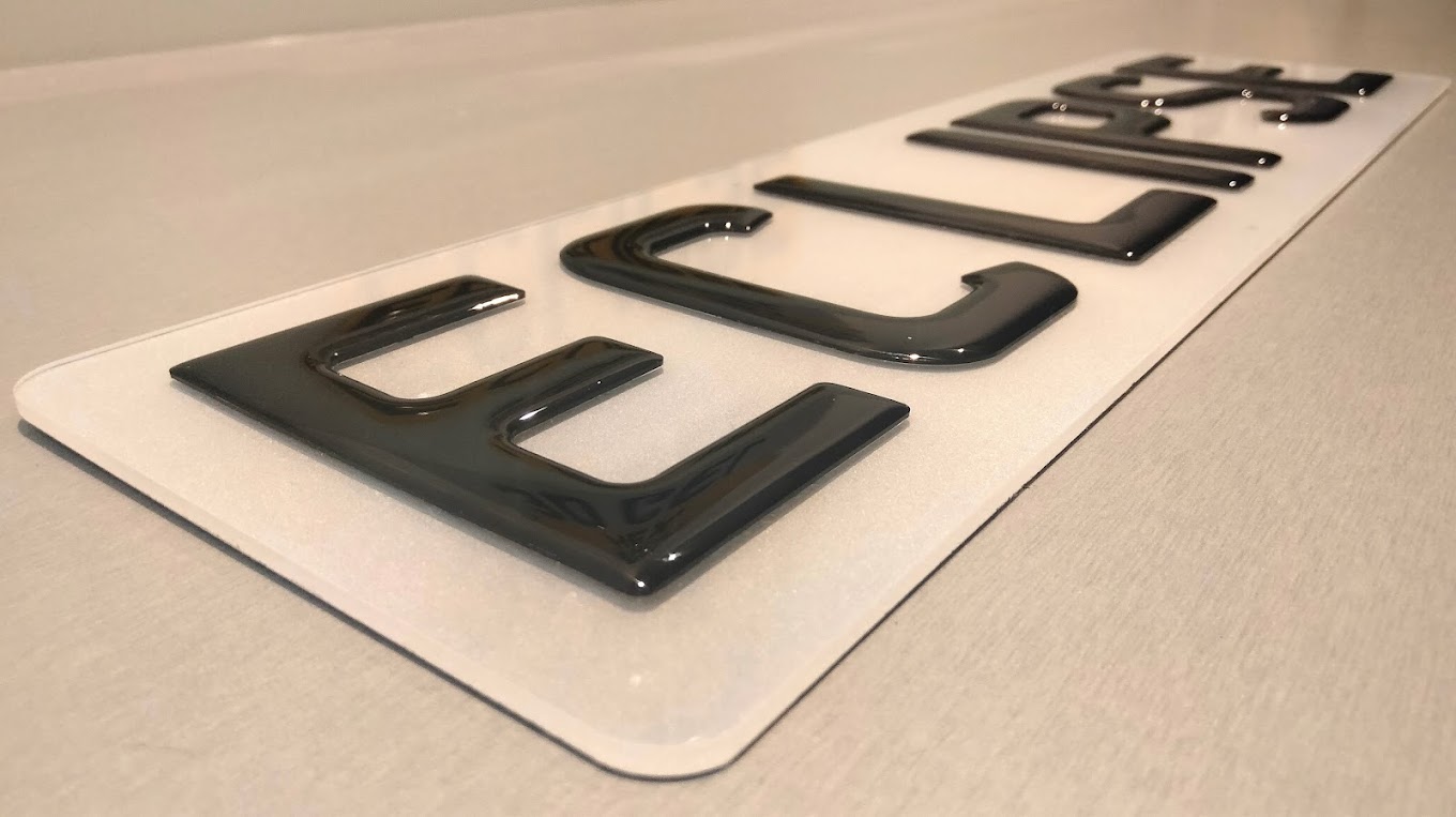 Eclipse Number Plate with words ECLIPSE