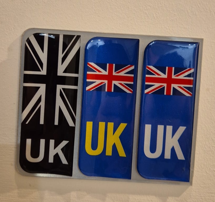 Show off your patriotic side with stylish UK Flags for your registration.