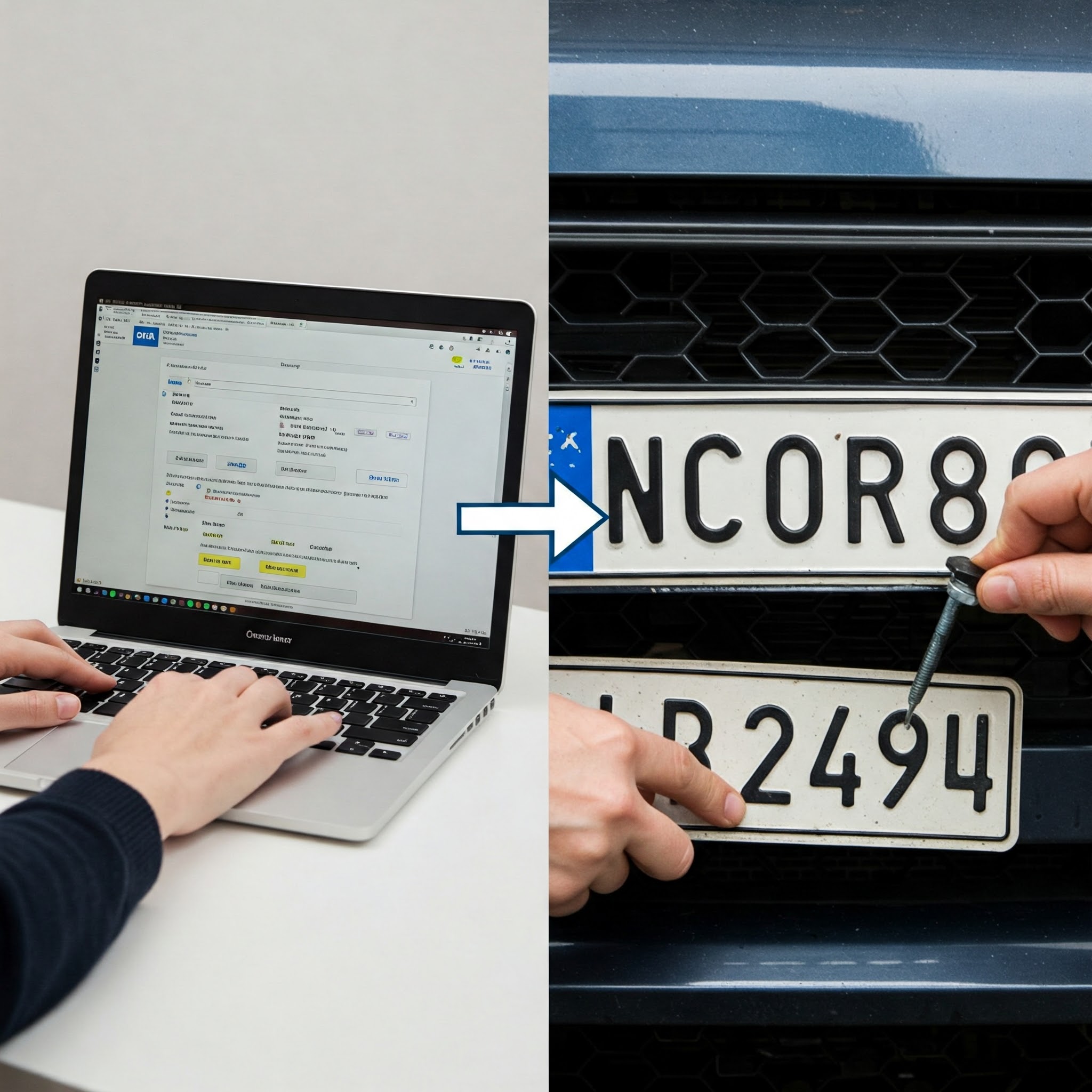 DVLA image for UK driving licenses and vehicle registration, photo illustration.